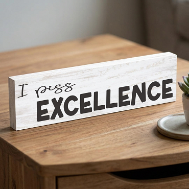 Funny I Piss Excellence Sign Sarcastic Adult Humor Decor - Gift for Men